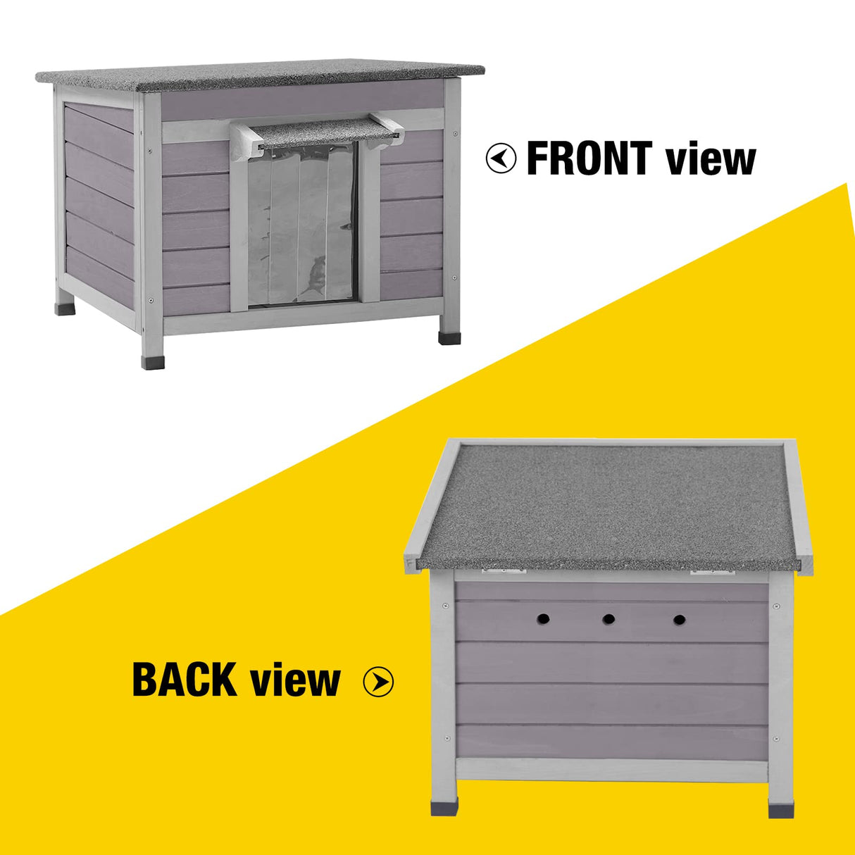 Aivituvin Outdoor Cat House,Wooden Cat Houses for Outdoor Cats,Weatherproof Feral Cat House Outdoor with Opening Top,Perfect for Feral Cats and Outdoor Pets Aivituvin