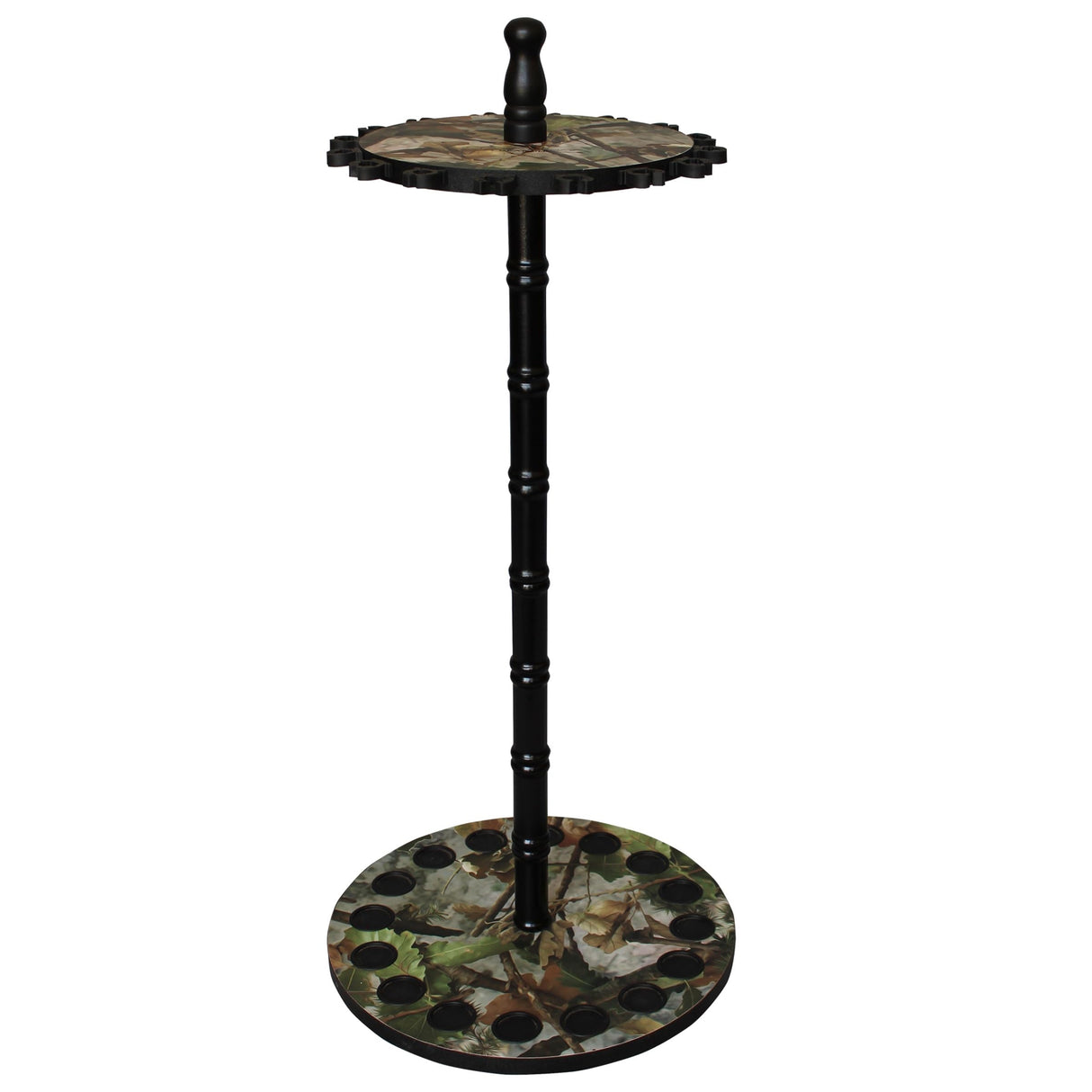 Rush Creek Creations 16-Rod Round Fishing Rod Holder for Garage, 360° Access Fishing Pole Holder for Fishing Rods, Reels, and Gear, Securely Holds 16 Rods, Camouflage Rush Creek Creations