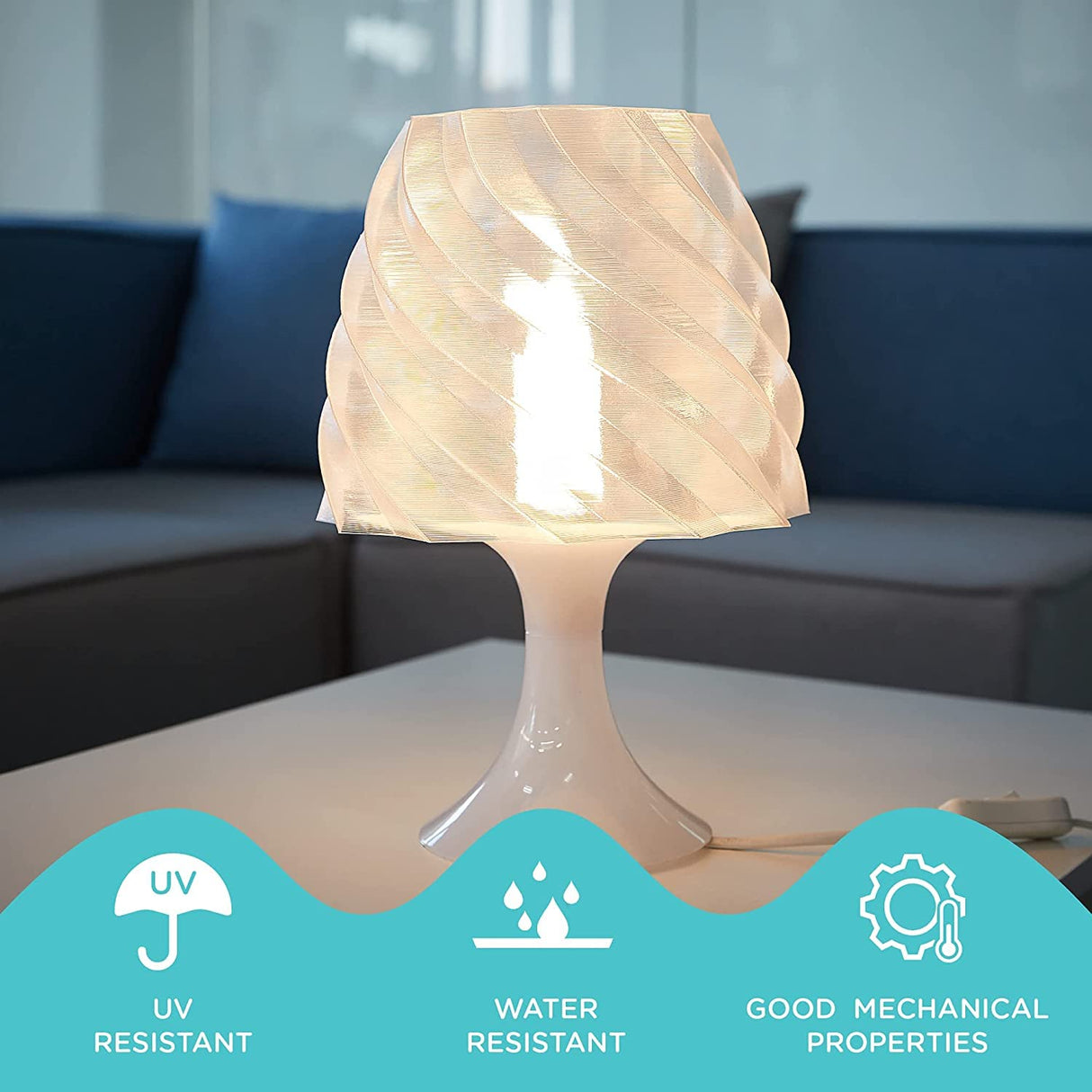 Polymaker PC Filament 2.85mm Clear Polycarbonate 1kg Cardboard Spool - PolyLite Transparent PC 3D Printer Polycarbonate Filament 2.85mm, Strong & Tough & Heat Resistant POLYMAKER