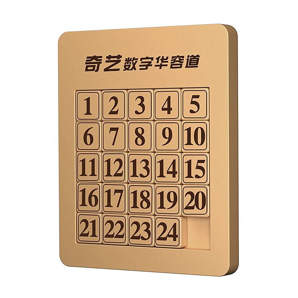 LiangCuber QY Toys 5x5 Klotski Puzzle Magnetic Sliding Number Puzzle ABS Brain Teasers Toy Tangram Jigsaw Intelligence (24-Digit Version) LiangCuber