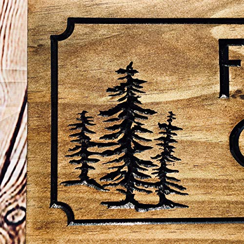 Custom Wooden Sign Personalized Cabin Signs Family Name Rustic Camper Established Benchmark Signs And Gifts