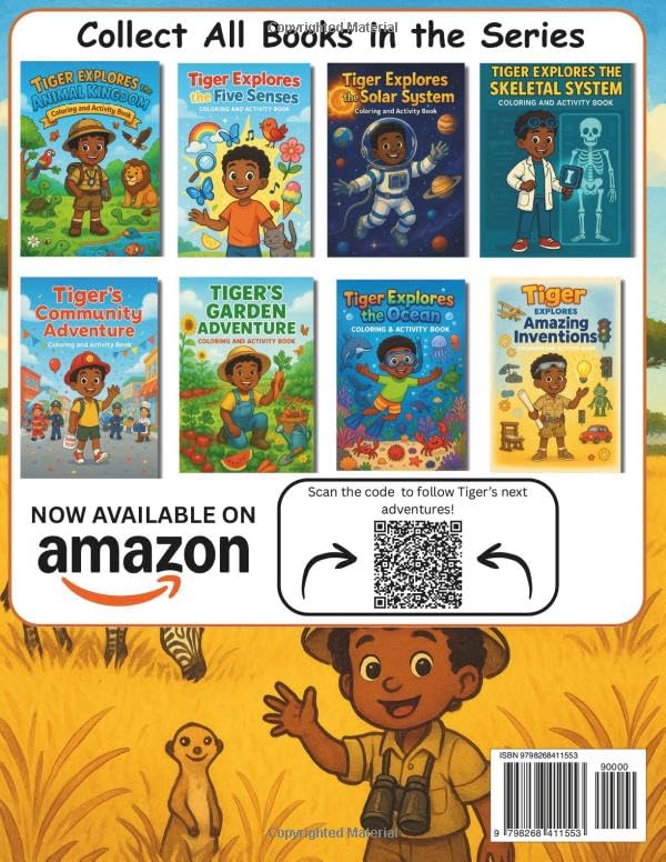 Tiger's Safari Adventure: Coloring and Activity Book (Tiger's Learning Adventures) Majosta