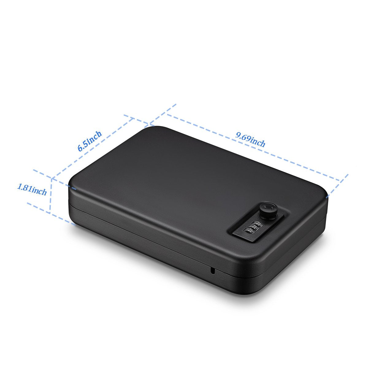 Younion Pistol Safe, Portable Travel Gun Safe,Handgun Lock Box, Gun Safes for Cars, Black Younion