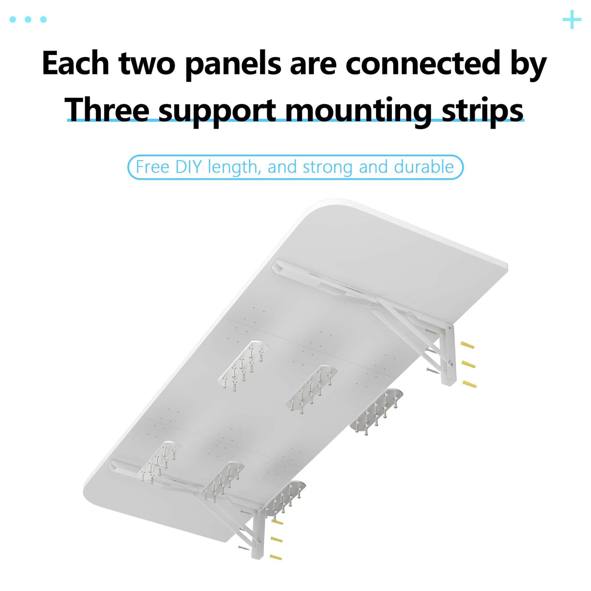 Gtouse Wall Mounted Folding Table, 47.2x15.7 inches, Laundry Folding Wall Table, Fold Down Table Wall Mounted, Folding Wall Desk for Laundry Room Balcony Office Kitchen Home - White Gtouse