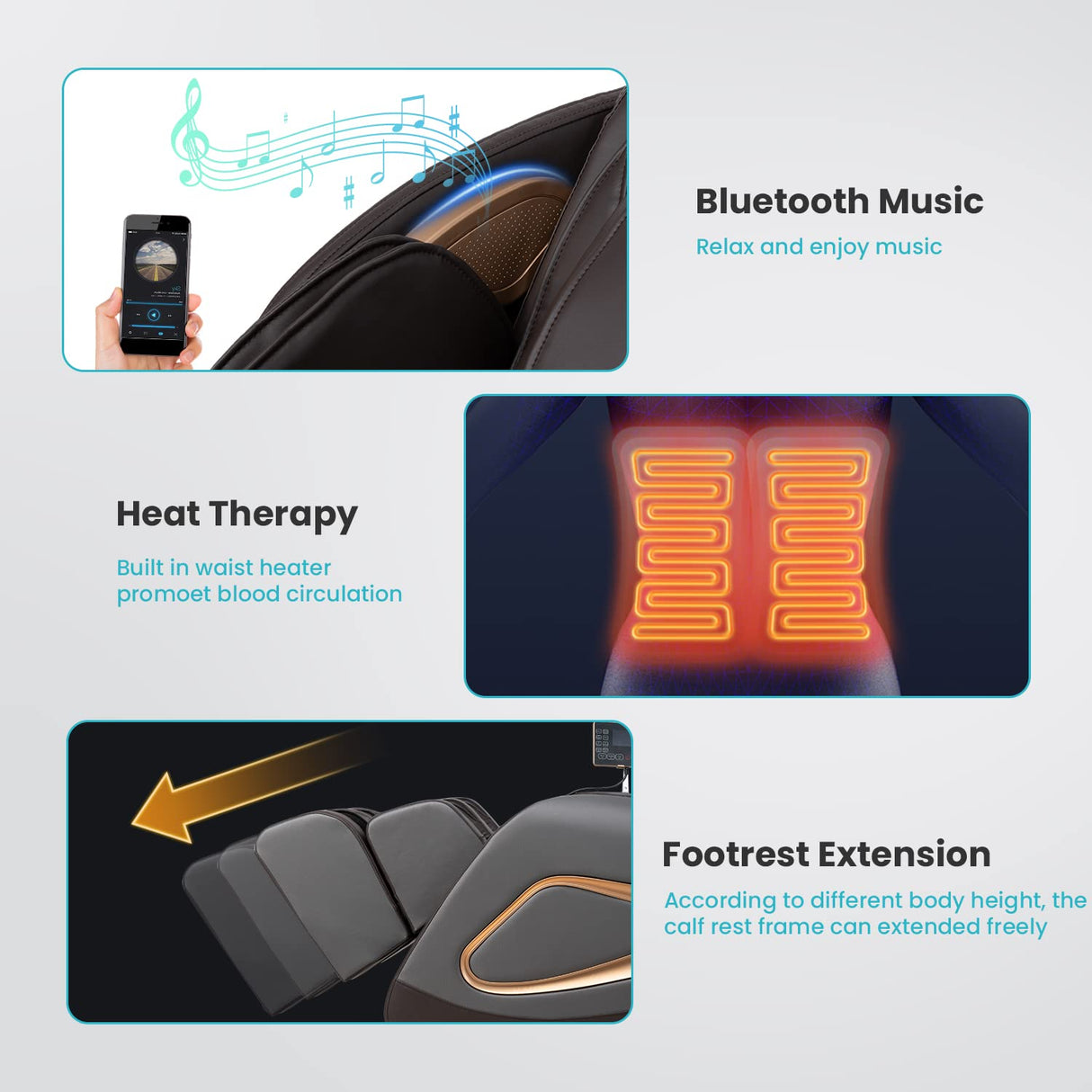 Massage Chair,Full Body Zero Gravity SL Track Massage Chair Recliner Chair with Smart Large Screen Bluetooth Speaker Built-in Heat Therapy Foot Roller Air Massage System for Home Office,Grey PayLessHere