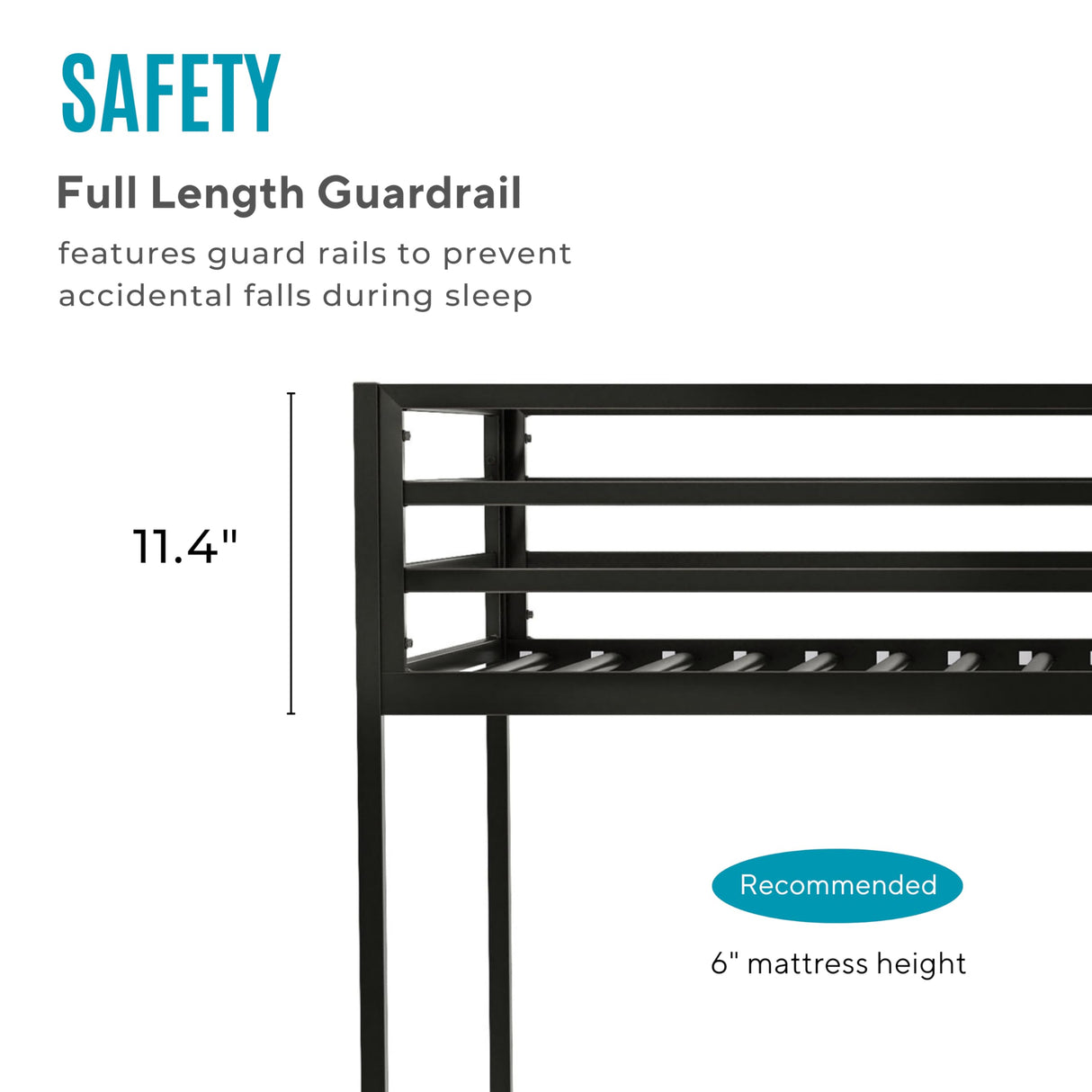 Furniture of America Dravenor Modern Metal Twin Over Twin Low Profile Bunk Bed with Reversible Ladder and Twnty-Two Slats, No Box Spring Required, for Kids, Bedroom, Dorm, Black Furniture of America