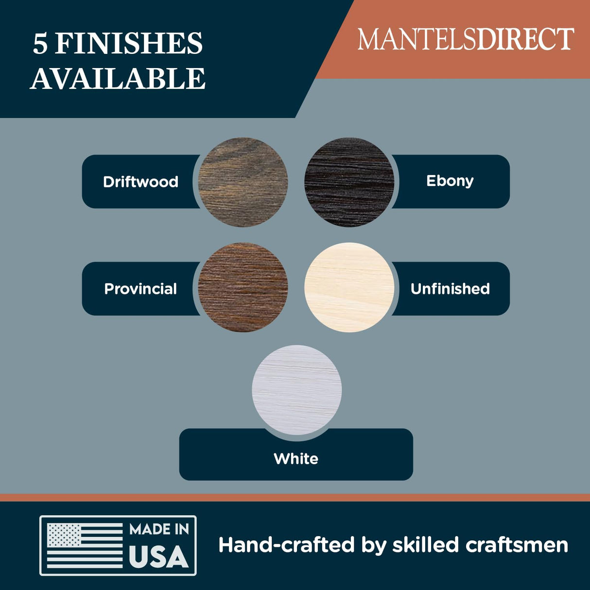 Modern Ember Vara Wood Mantel Shelf - 48 Inch White Paint | 3 Inch Height - Variations in Grain and Natural Distresssing | Wooden Floating Wall Mounted Shelf - for Fireplaces & Décor Modern Ember