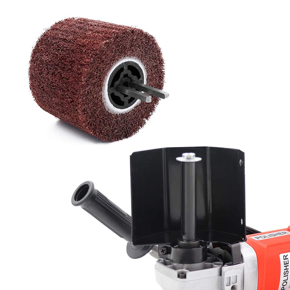 BriSunshine Surface Conditioning Tool 1400W, Electric Burnishing Tool Machine, 8 Variable Speed Wheel Sander Polisher for Wood Metal Stainless Steel with 1 Wheel, Lock Switch (UL Certified) BriSunshine