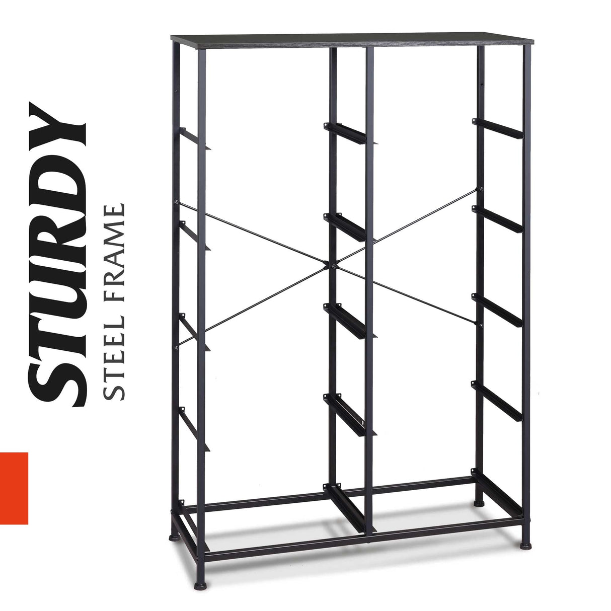 WLIVE Tall Black Dresser for Bedroom with 10 Drawers, Chest of Drawers, Dressers Bedroom Furniture, Storage Organizer Unit with Fabric Bins for Closet, Hallway, Living Room, Entryway WLIVE