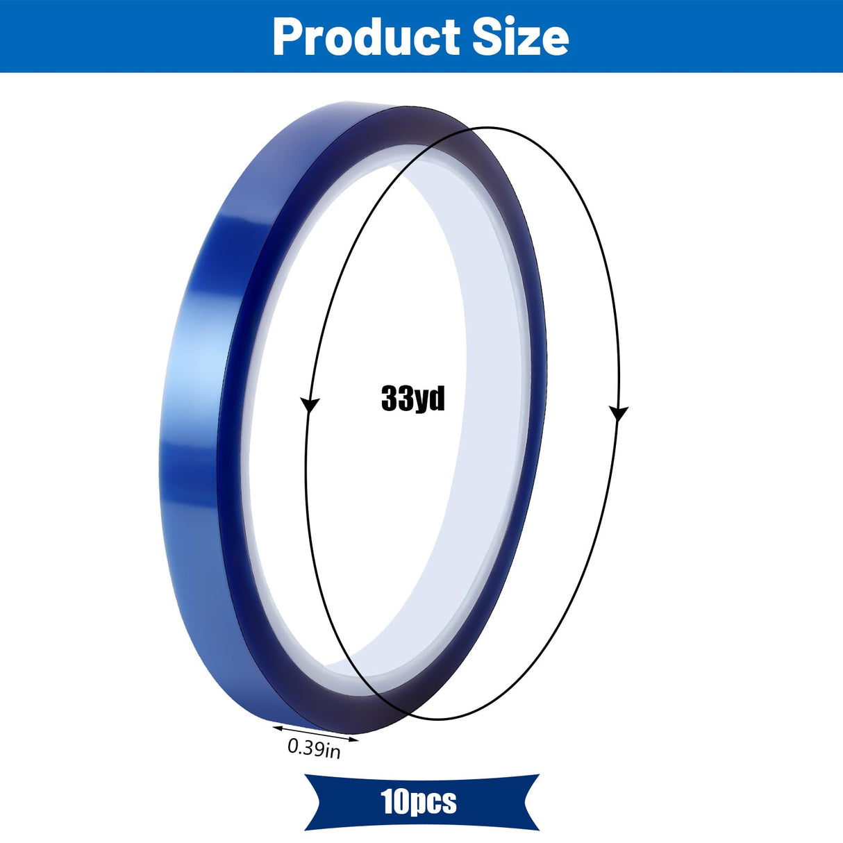 Fyguard Heat Tape for Sublimation, 10 Rolls Sublimation Tape Heat Resistant Tape, 10mm × 30m (98ft) Heat Transfer Tape Sublimation Heat Tape for Press Electronic Soldering Insulation, No Residue Fyguard