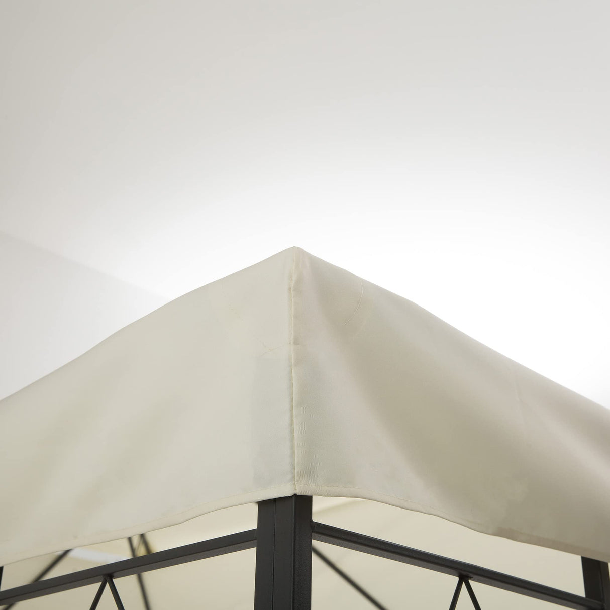 Outsunny 13' x 10' Gazebo Replacement Canopy, 2-Tier Top UV Cover for 9.84' x 9.84' Outdoor Gazebo, Cream White (Top Only) Outsunny