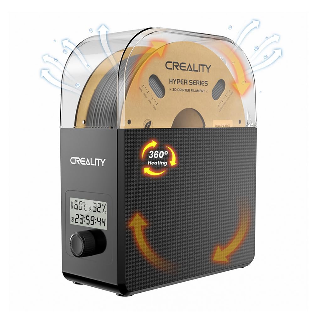 Creality Official Filament Dryer Box 2.0 with Fans, Upgraded Filament Dry Box Pro 1KG 3D Printer Filament Storage Keep Filament Dry During 3D Printing Filament Dehydrator for PLA PETG ABS TPU Nylon Creality