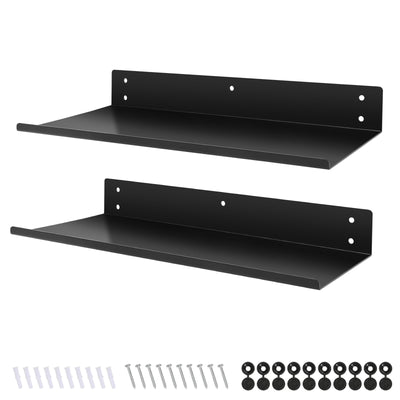 Daanxw Multi-Functional Steel Shelf, Pegboard Shelf,Can be Used Alone or for Pegboard, Wall Mounted Shelf,Pegboard Shelves,Pegboard Shelf Brackets,16"X7.2" (Black)