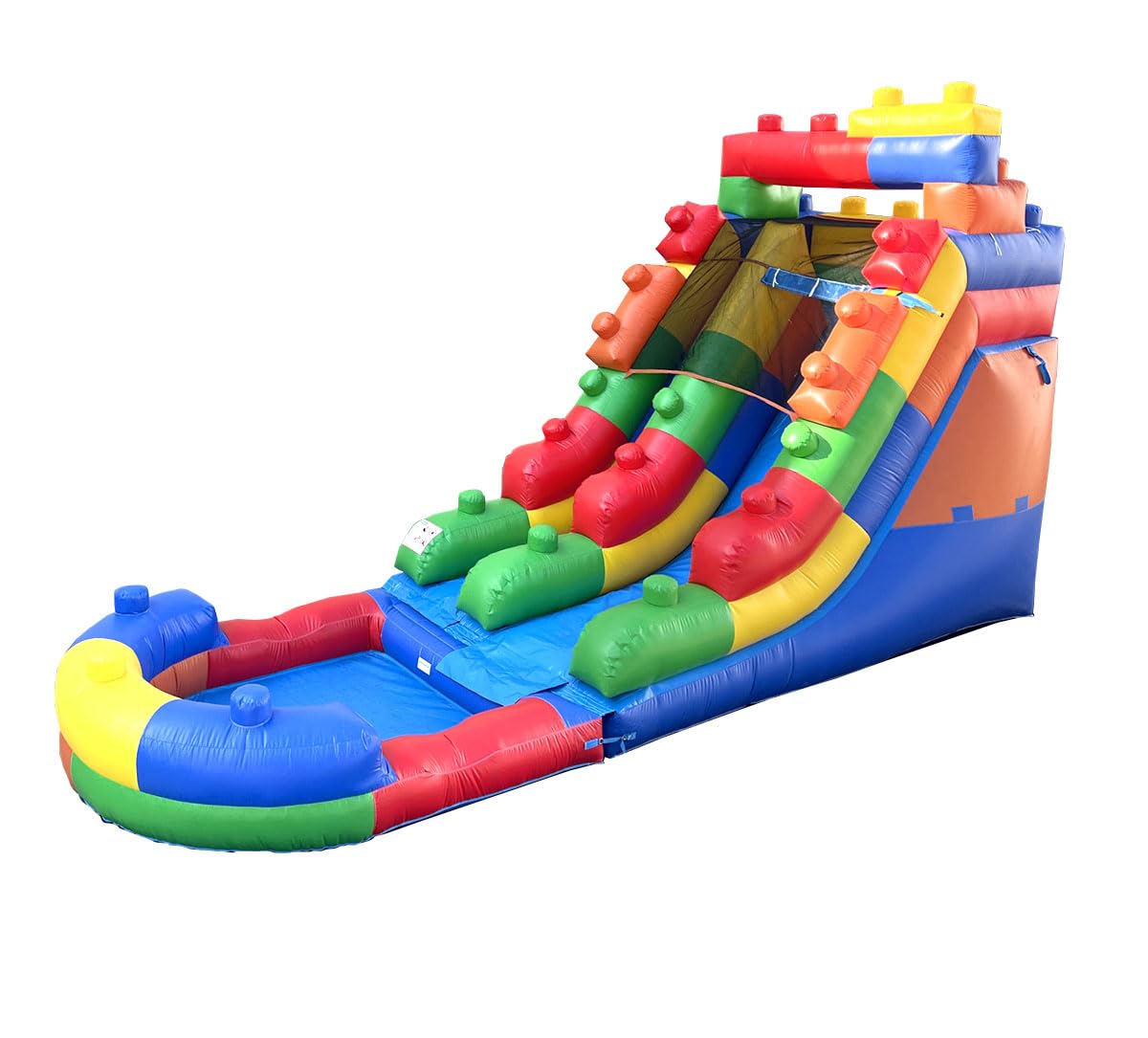 Inflatable Water Slide for Kids & Toddlers with Inflatable Pool, Backyard, Park or Commercial Use, Outdoor Water Play, Includes Blower Stakes, Splash Pool & Storage Bag, Large 25.5' x 9' x 15' Pogo Bounce House