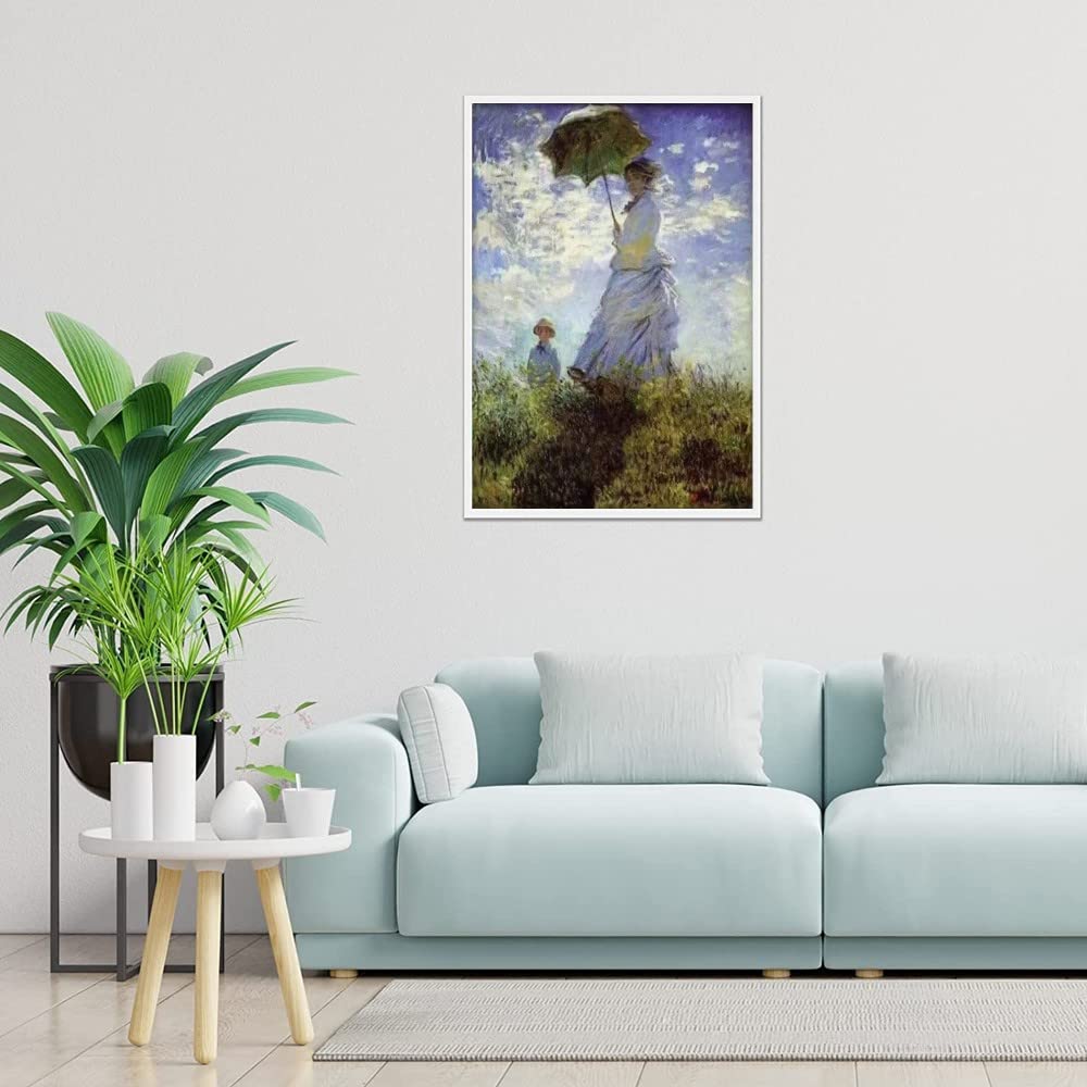 LXTONG Monet Famous Paintings Diamond Painting Kit 5D Full Round Diamond Painting Set Monet Women Crystal Rhinestones Cross Stitch Arts for Adult Wall Decor (30 X 40 CM) LXTONG