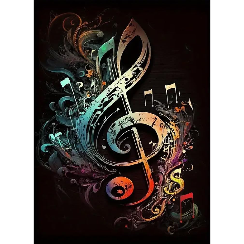 BOHADIY Diamond Painting Kits for Adults Music Diamond Art Kits for Adults,5D Painting Music DIY Full Drill Diamond Painting Gem Art and Crafts 12x16inch BOHADIY