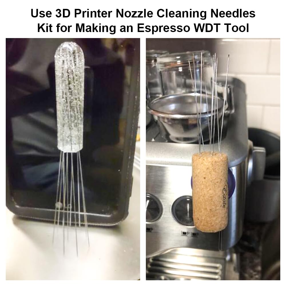 20Pcs 3D Printer Nozzle Cleaning Needles 0.4mm, 3D Printer Nozzle Cleaning Kit - 0.4mm Needles for 3D Printer Extruder Nozzles, 0.4mm Stainless Steel Nozzle Needles(Total Length: 80mm) TIEXYE