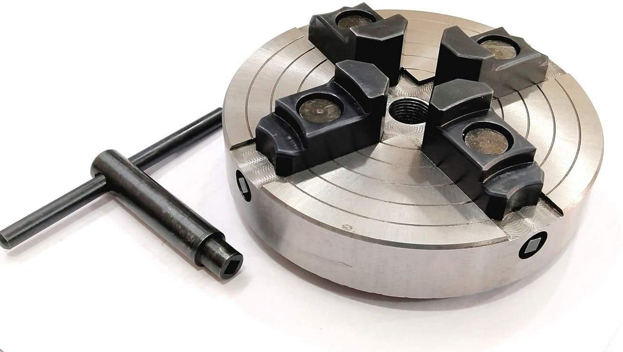 6" Inch (150 mm) 4 Jaw Independent Wood Lathe Chuck Threaded- 3/4 x 16 TPI with Adjustable/Reversible Jaws AD INTERNATIONAL
