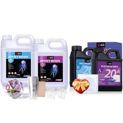 LET'S RESIN 1.5 Gallon Resin Epoxy Kit & Silicone Rubber