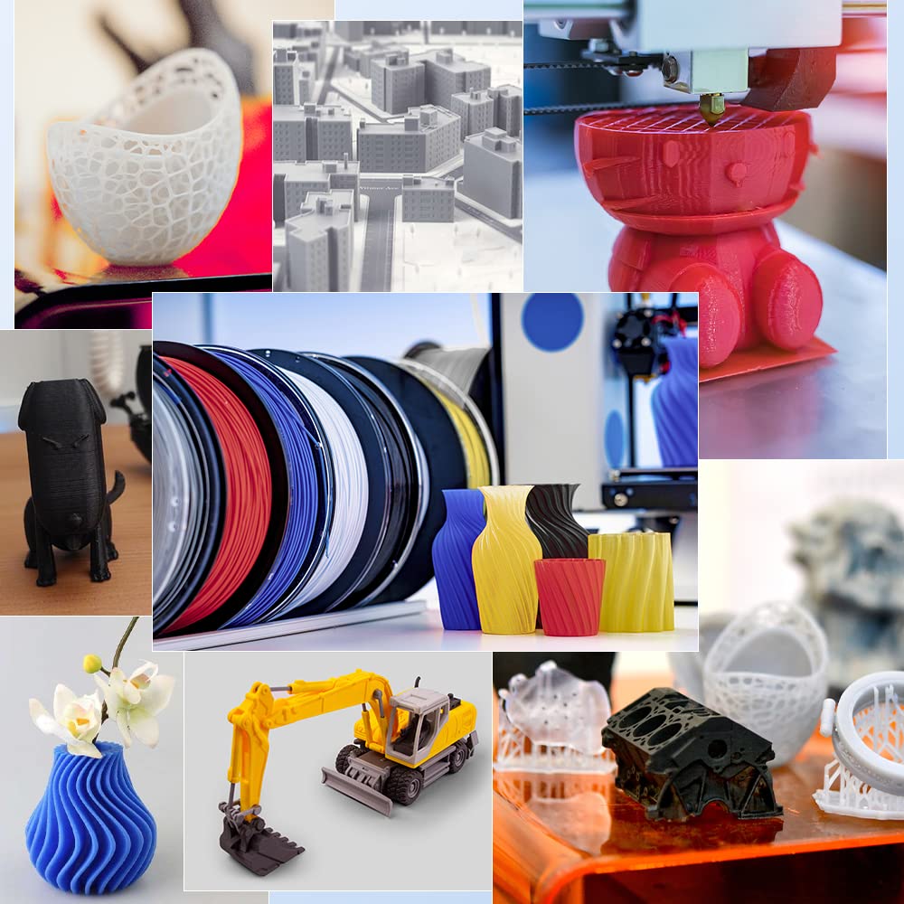 Creality PETG Filament 1.75mm Clear Blue, 3D Printer Filament No-Tangling, Strong Bonding and Overhang Performance Dimensional Accuracy +/-0.02mm, 2.2lbs/Spool Creality