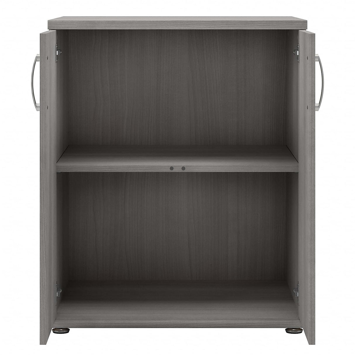 Bush Business Furniture Universal Floor Storage Cabinet with Doors and Shelves in Platinum Gray Bush Business Furniture