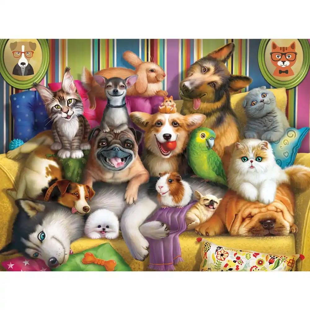 Bits and Pieces - 1000 Piece Jigsaw Puzzle for Adults - 20" x 27" - Cute Pets - 1000 pc Fun Dog Cat Jigsaw by Image World Bits and Pieces