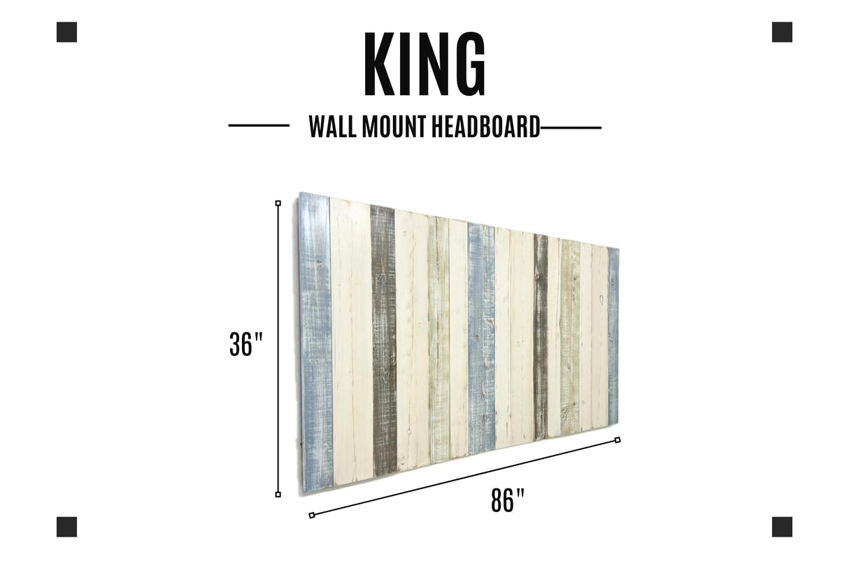 Barn Walls Solid Wood Headboard King Size Farmhouse with Smooth Natural Wood Grain, Handcrafted Wall-Mounted Panel Head Board, Adjustable Height, Modern Farmhouse Bedroom, Built to Last Barn Walls