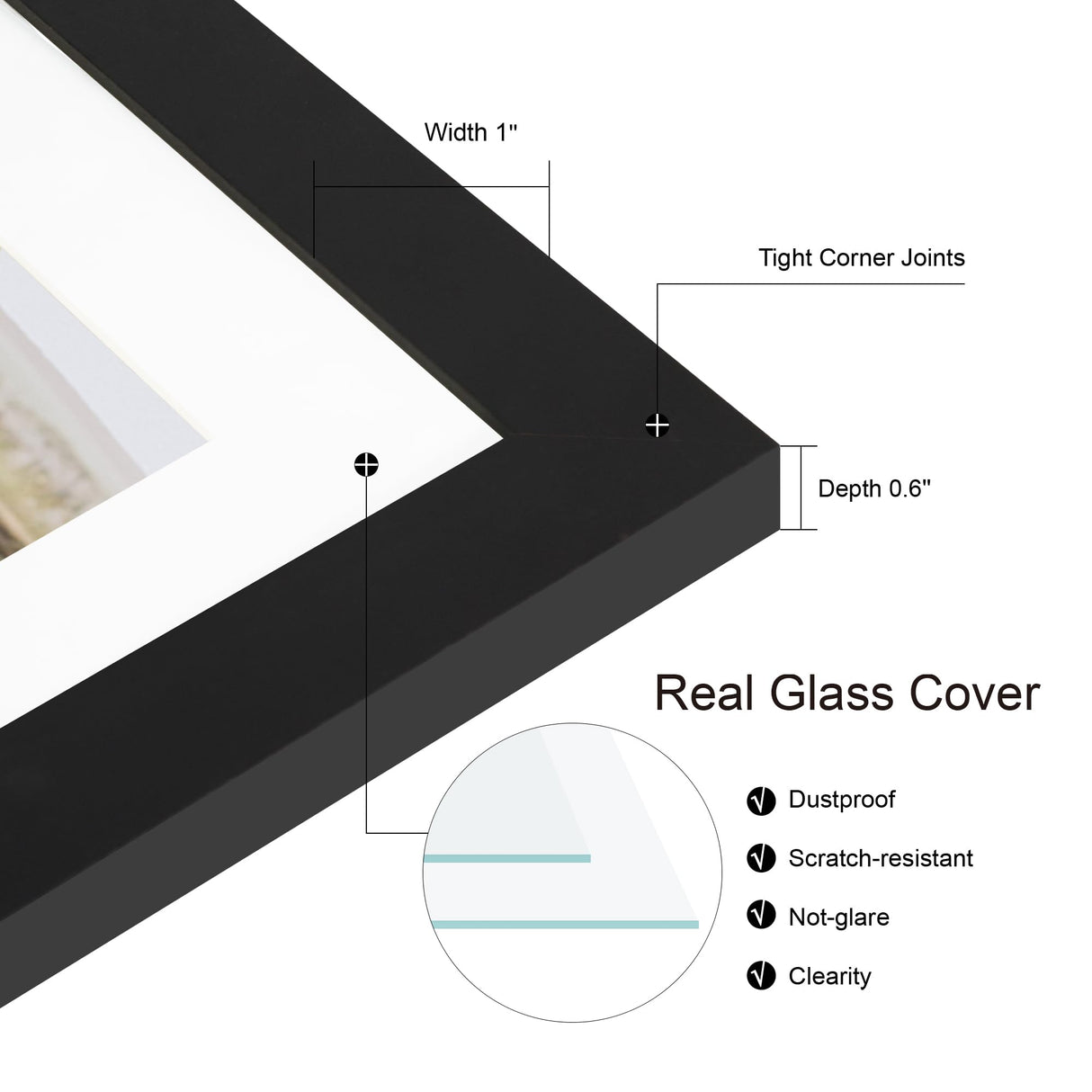 Hongkee 13x39 Puzzle Frame 2 Packs, Real Glass and Black Wood Frame, Display Panoramic 13 x 39 Picture Frames - Horizontal or Vertical Wall Mounting Hongkee