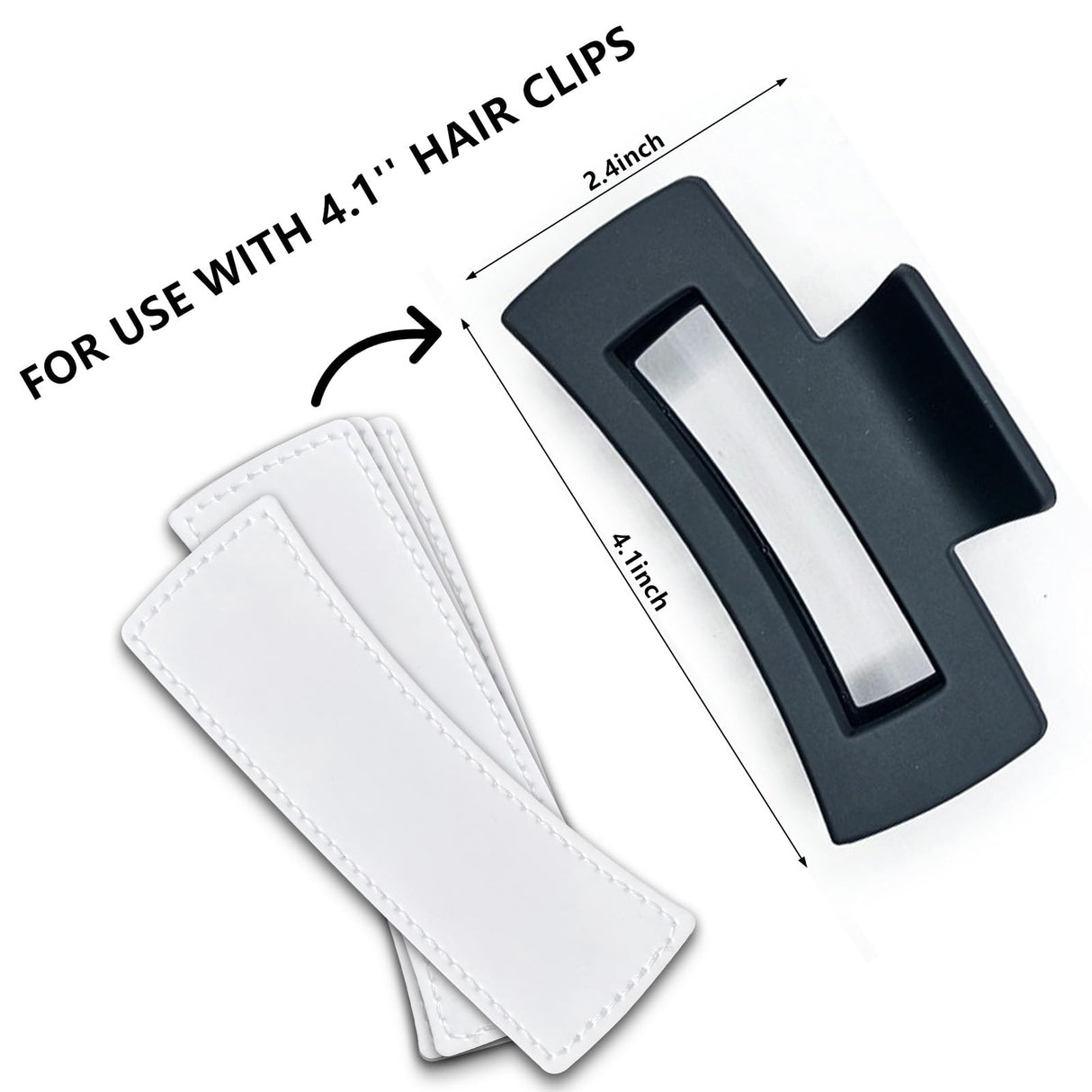 Cupoita Hair Clip, Hair Claw Clips Cover Sublimation Blanks for 4", 4.1", and 4.2" Hair Clips, Pack of 10 Cupoita
