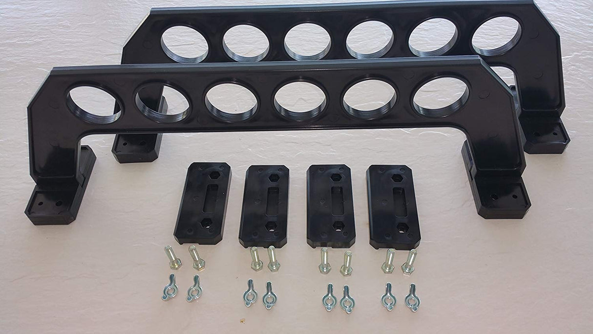 Cobra Storage Garage Door Storage Rack - 21" Black ABS Plastic Fishing Rod Holder - Ultimate Garage Organization for Fishing Gear and Equipment, Saltwater Fishing Gear Cobra Garage Door Storage Solutions