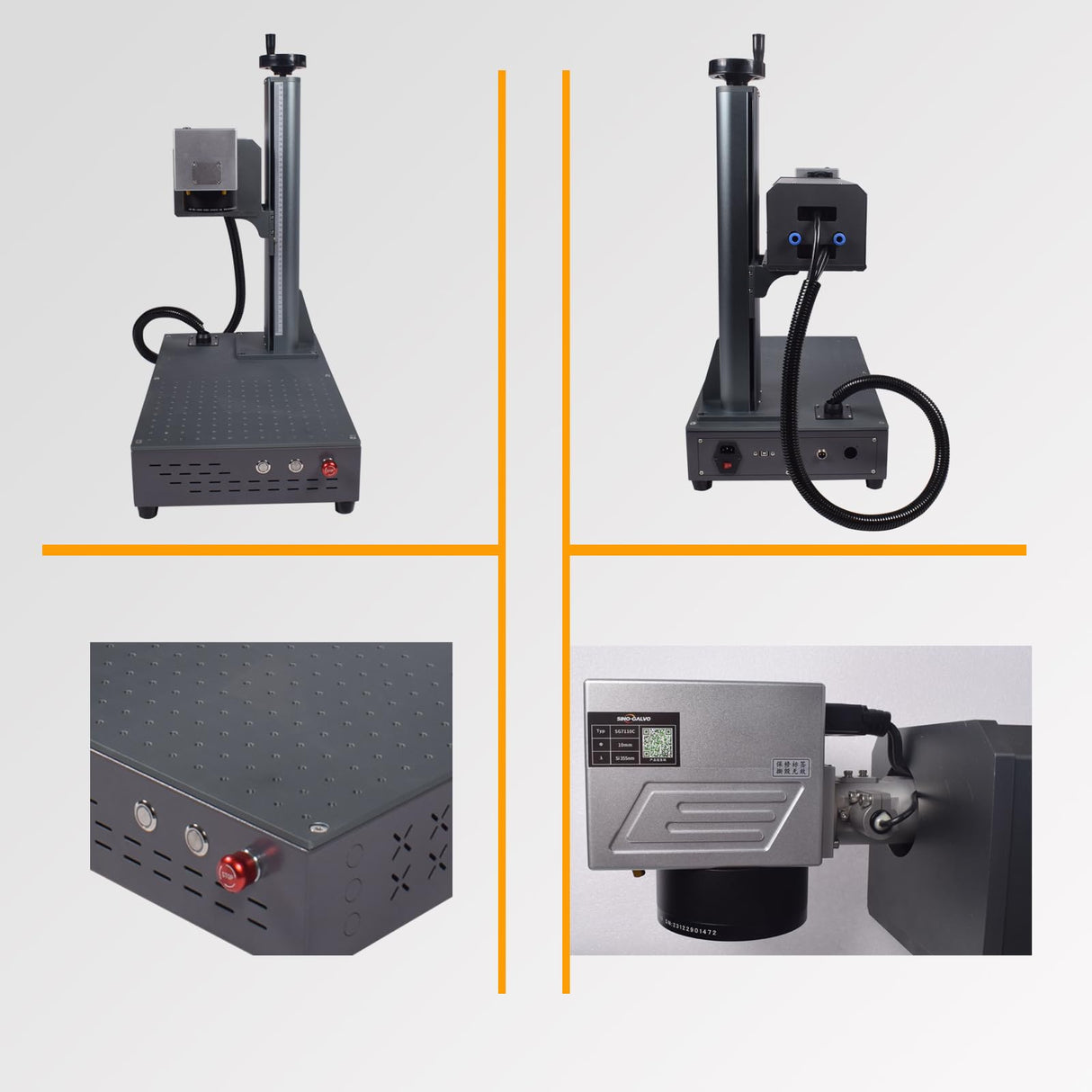 JPT 3W/5W UV Laser Engraver Laser Marking Machine, 175×175mm(6.9x6.9") with S&A Water Chiller and D80 Rotary Axis (UV 5W) Ovsuqu