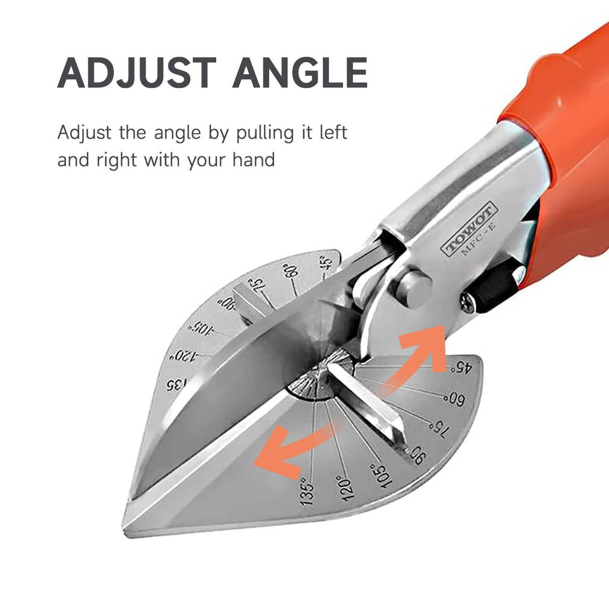 TOWOT Sharp Multi Angle Miter Shear Cutter, Adjustable at 45 To 135 Degree With Safety Lock Hand Tools for Cutting Plastic, PVC and Molding Trim TOWOT