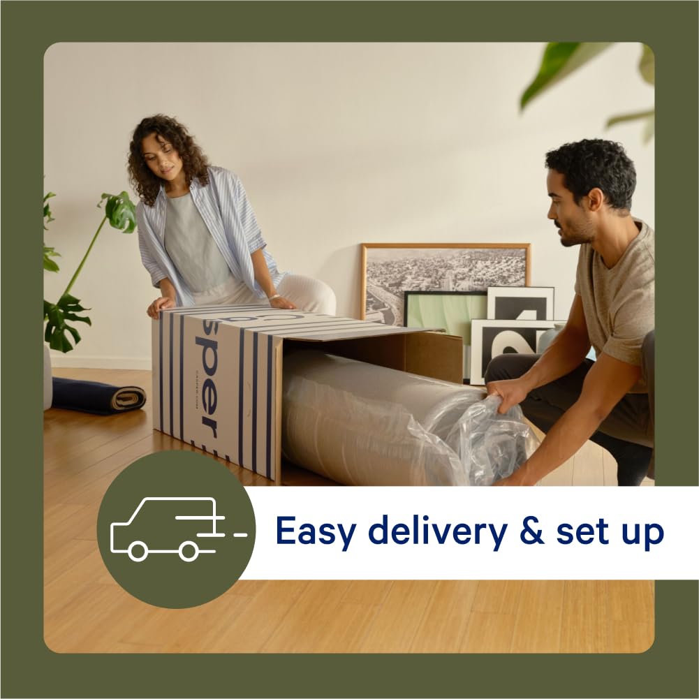 Casper Sleep Original Foam, King Size Mattress with Zoned SupportTM - Medium Firm Memory Foam Bed in a Box - 100-Night Trial - 10 Year Warranty - CertiPUR-US Mattress, Light Grey Casper