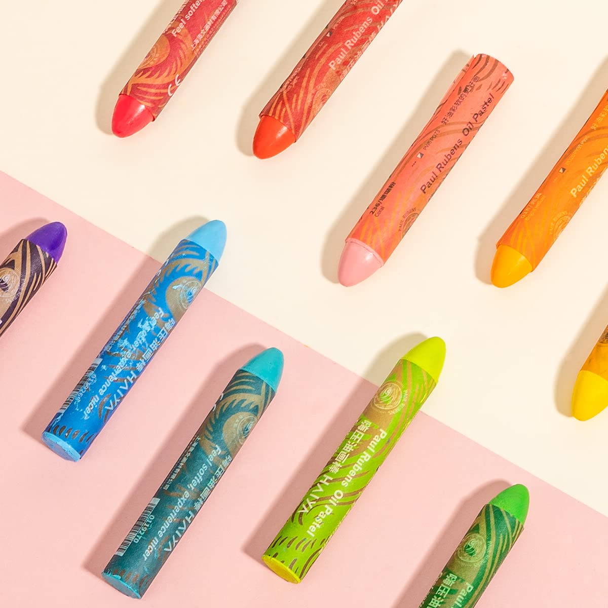 Paul Rubens Oil Pastels Set - 72 Vibrant Colors, Ultra-Soft and Creamy Texture, Easy to Blend for Artists and Beginners - Bullet Head Design for Drawing, Painting, Sketching Paul Rubens