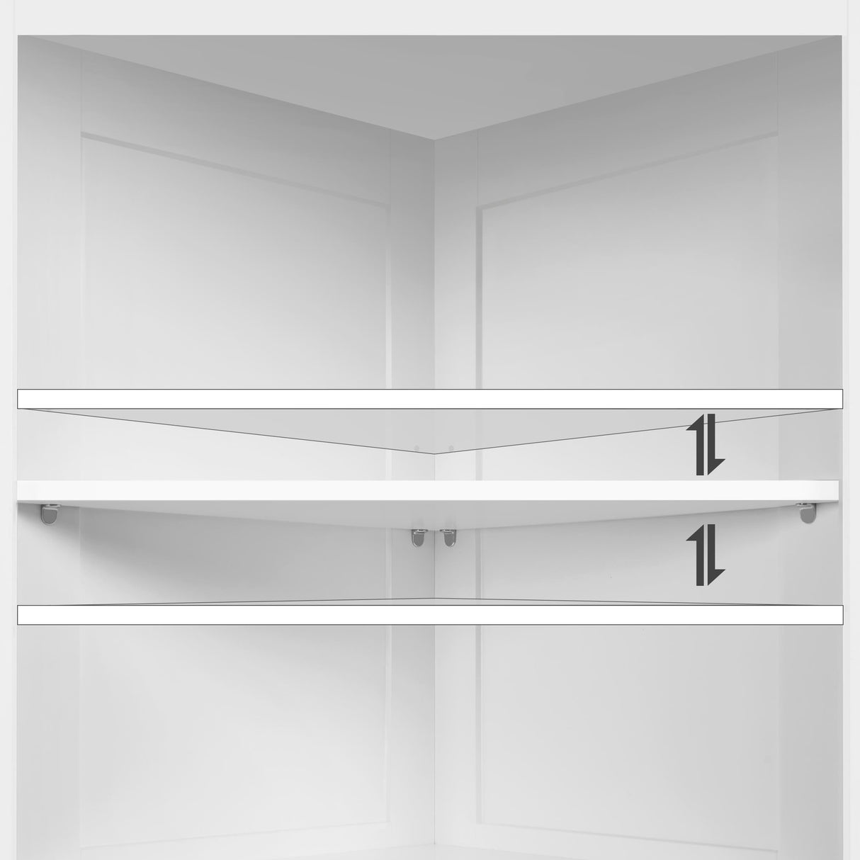 Yaheetech Tall Corner Cabinet with Adjustable Shelves, Freestanding Storage Cabinet with Double Doorsfor Bathroom Living Room, 64.5 in H Yaheetech