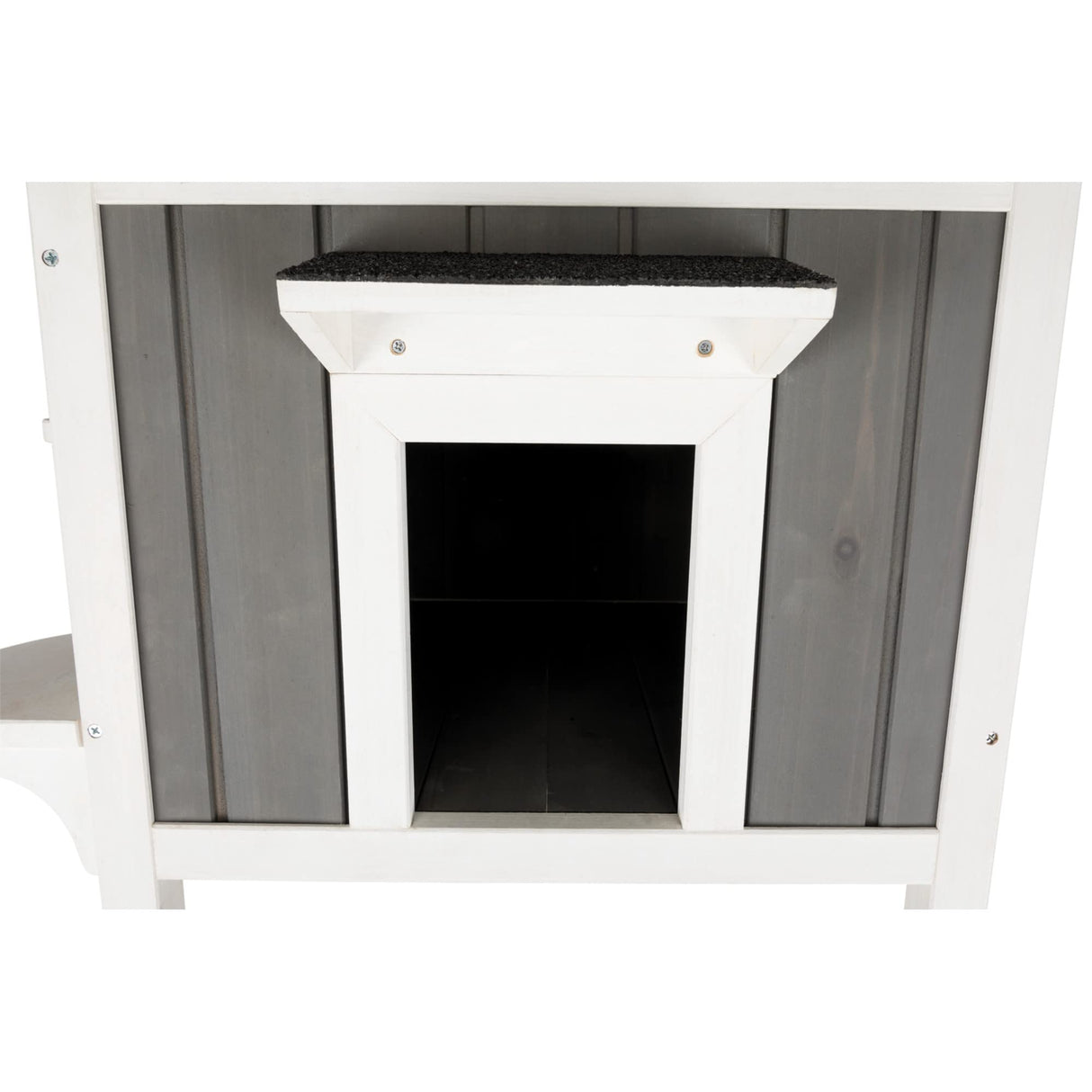 TRIXIE Pet Home with Covered Balcony, Elevated Cat House, Weatherproof Shelter, Ideal for Cats and Small Dogs TRIXIE