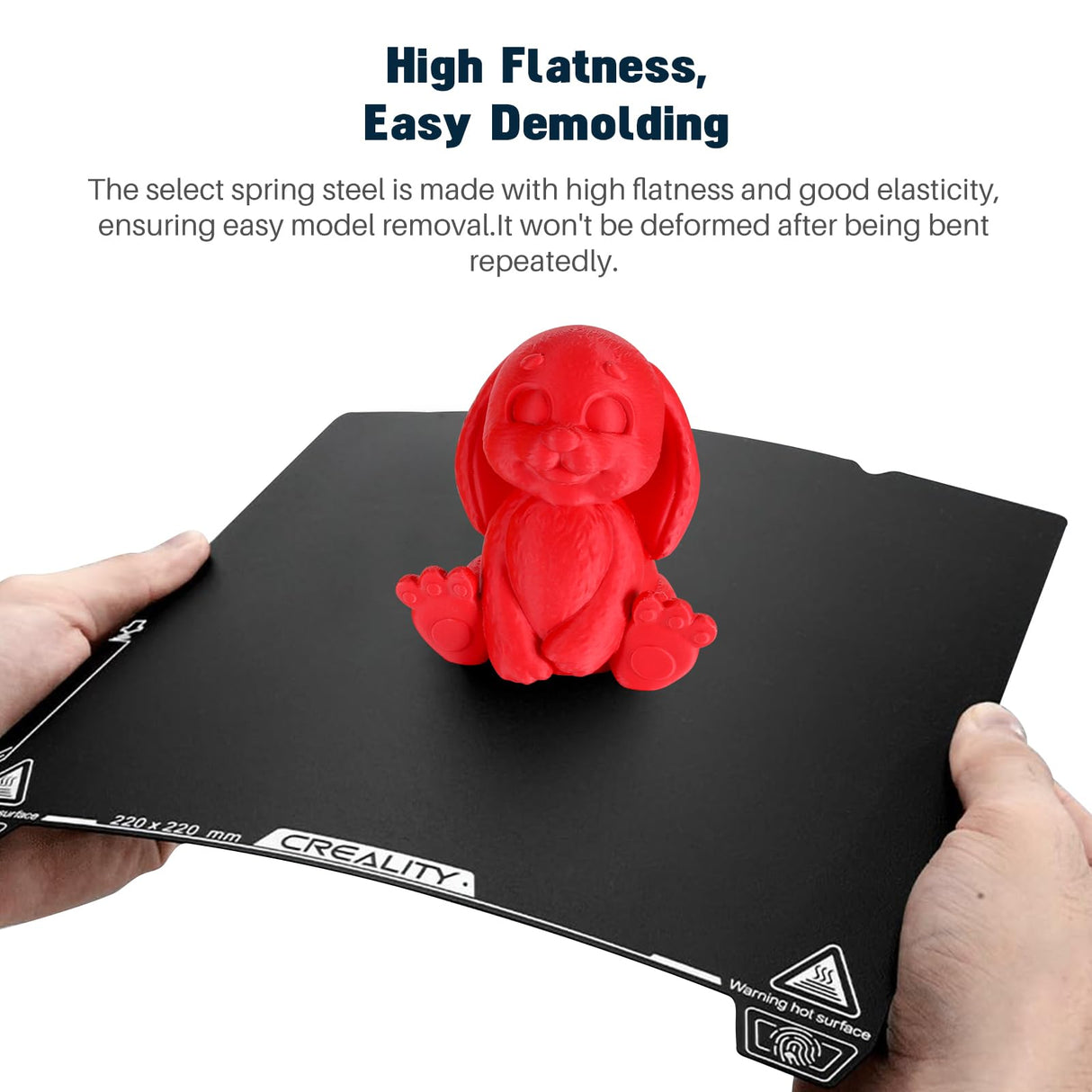 Official Creality Ender 3V3 SE Epoxy Resin Double Side Build Plate Kit, 235x235 mm Flexible Spring Steel Platform, 3D Printer PEI Sheet Build Surface for Ender 3V3/3V3 KE Ender-3 S1/3S1 Pro/K1 Comgrow