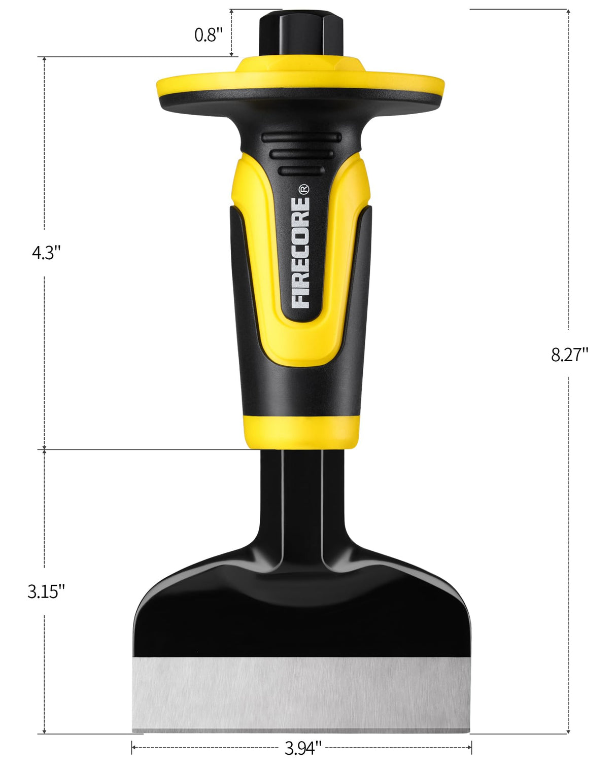 Rock Chisel Set, Firecore 3PCS Masonry Chisel with Hand Guard, Heavy Duty Point Flat Cold Chisel for Concrete Stone Brick Rock Tile Mortar Breaking Demolishing Carving Splitting Cutting Mason Tools Firecore