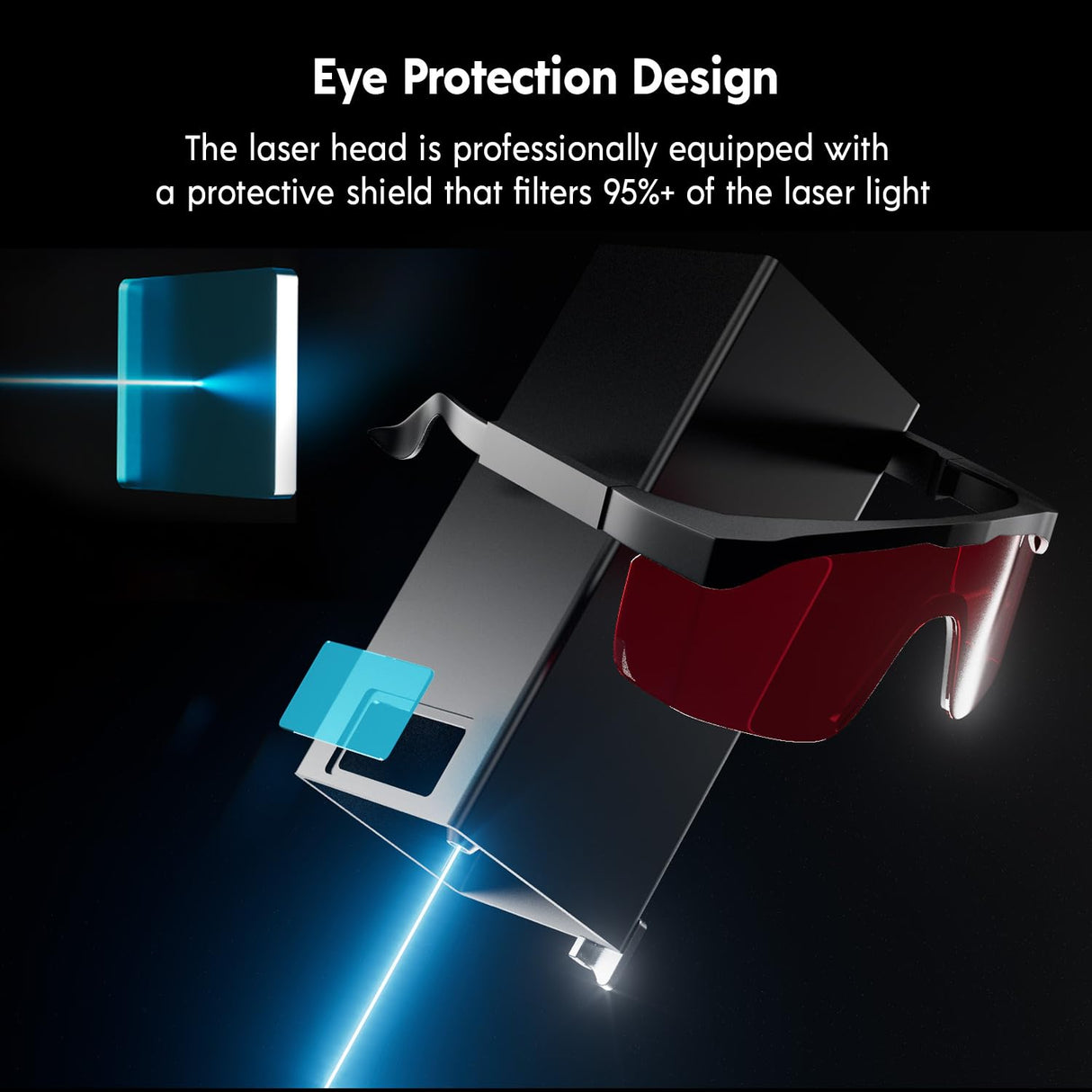 Longer RAY5 20W Laser Engraver Machine, Exclusive 3.5" Touch Screen for DIY, Cutting Tool for Metal Coloring, Acrylic, Wood, Glass, Leather. Laser Class 2 Longer