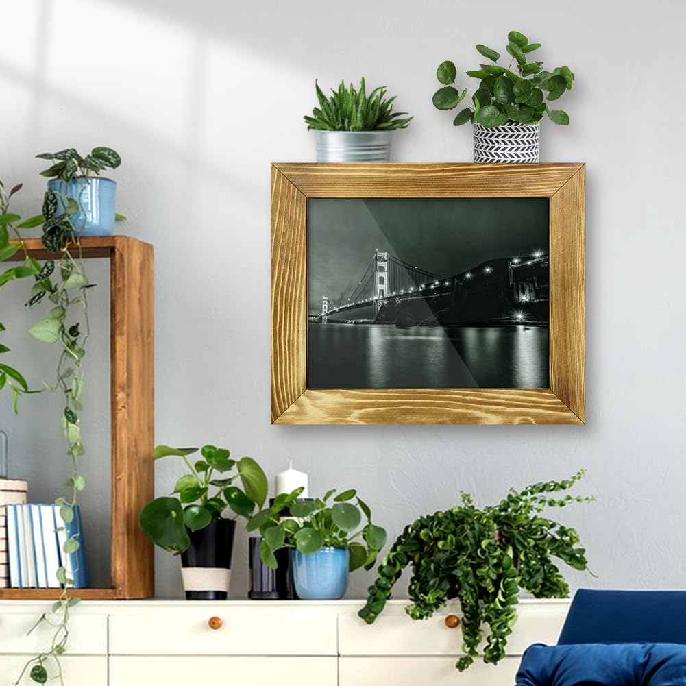 Hidden Gun Storage - Concealment Gun Safes for Pistols, Secret Decor Solid Wooden Handgun Picture Frames Box (Solid Wood) Homvle