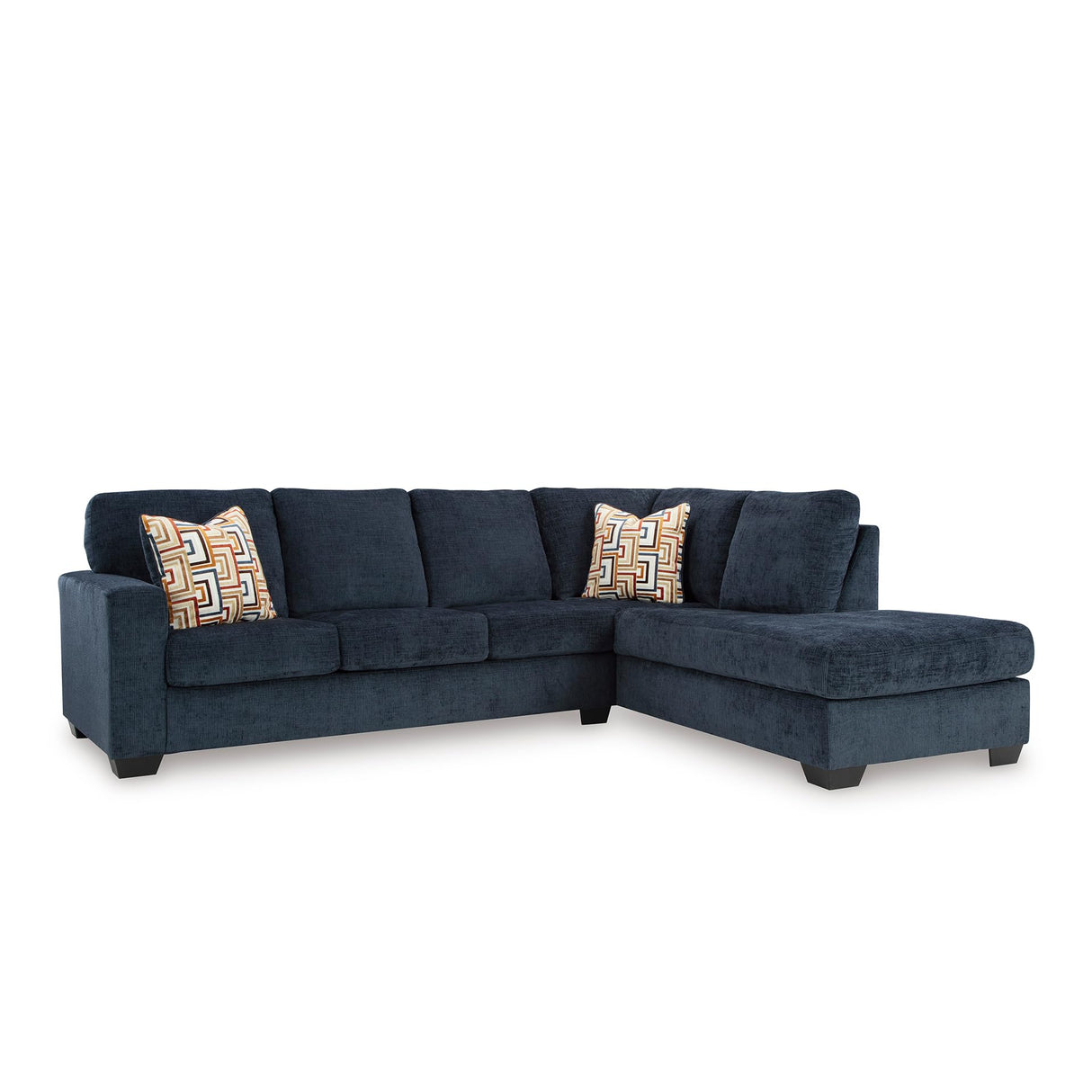 Signature Design by Ashley Aviemore Casual L-Shaped 2-Piece Sectional with Chaise for Living Room, Blue Signature Design by Ashley