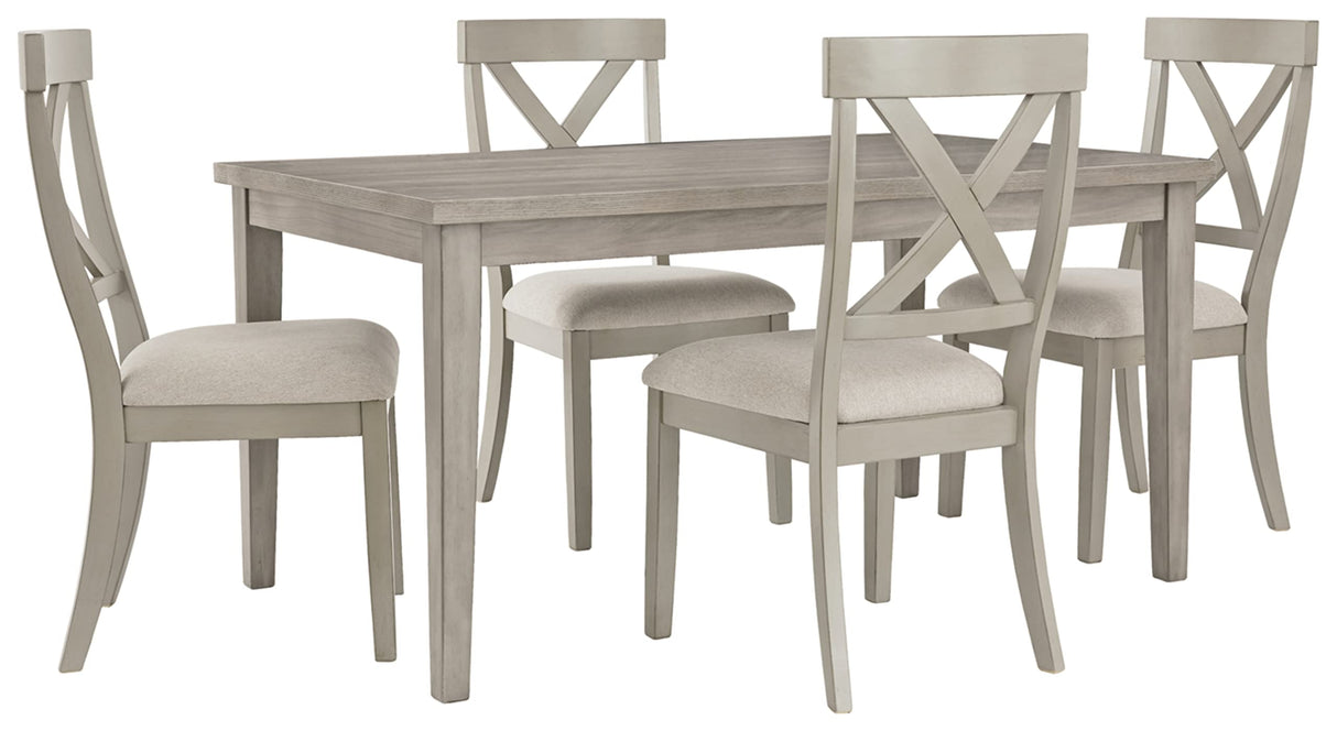 Signature Design by Ashley Parellen Modern Farmhouse Rectangular Dining Room Table, Gray Signature Design by Ashley