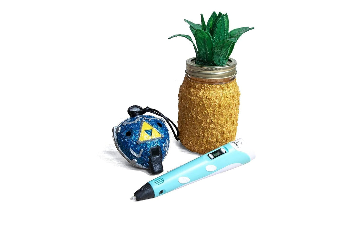 SCRIB3D P1 3D Printing Pen with Display - Includes 3D Pen, 3 Starter Colors of PLA Filament, Stencil Book + Project Guide, and Charger SCRIB3D