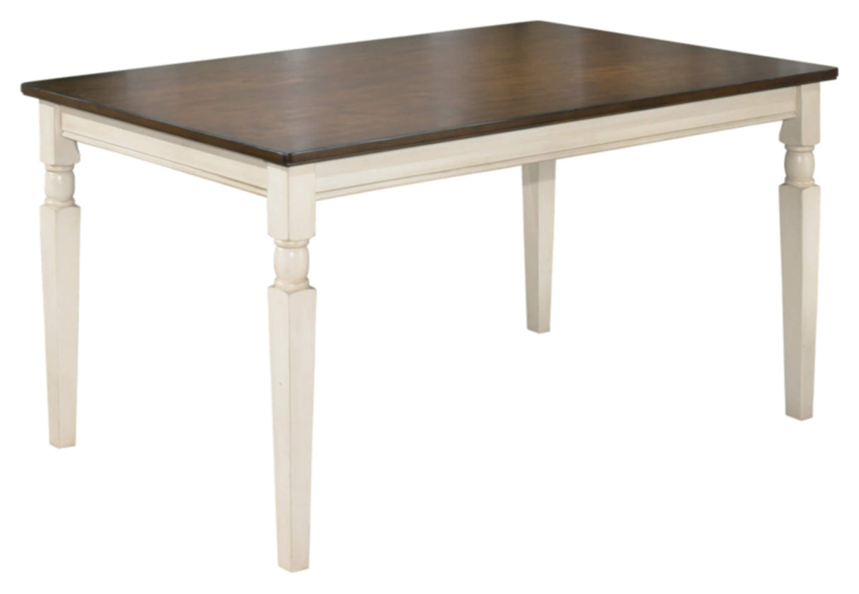 Signature Design by Ashley Whitesburg Cottage Dining Table, Seats up to 6, Brown & Antique White Signature Design by Ashley