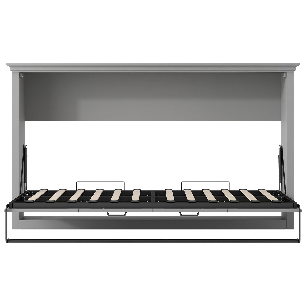 Ball & Cast Twin Size Murphy Bed, Folding Wall Bed with Wood Slat Support, can be Folded into a Cabinet,Space-Saving, Easy Assembly, for Apartment, Guest Room,Home Office,Gray Ball & Cast