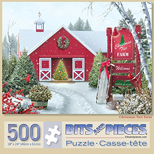 Bits and Pieces Jigsaw Puzzles for Adults 500 Pieces - Christmas Tree Farm Bits and Pieces