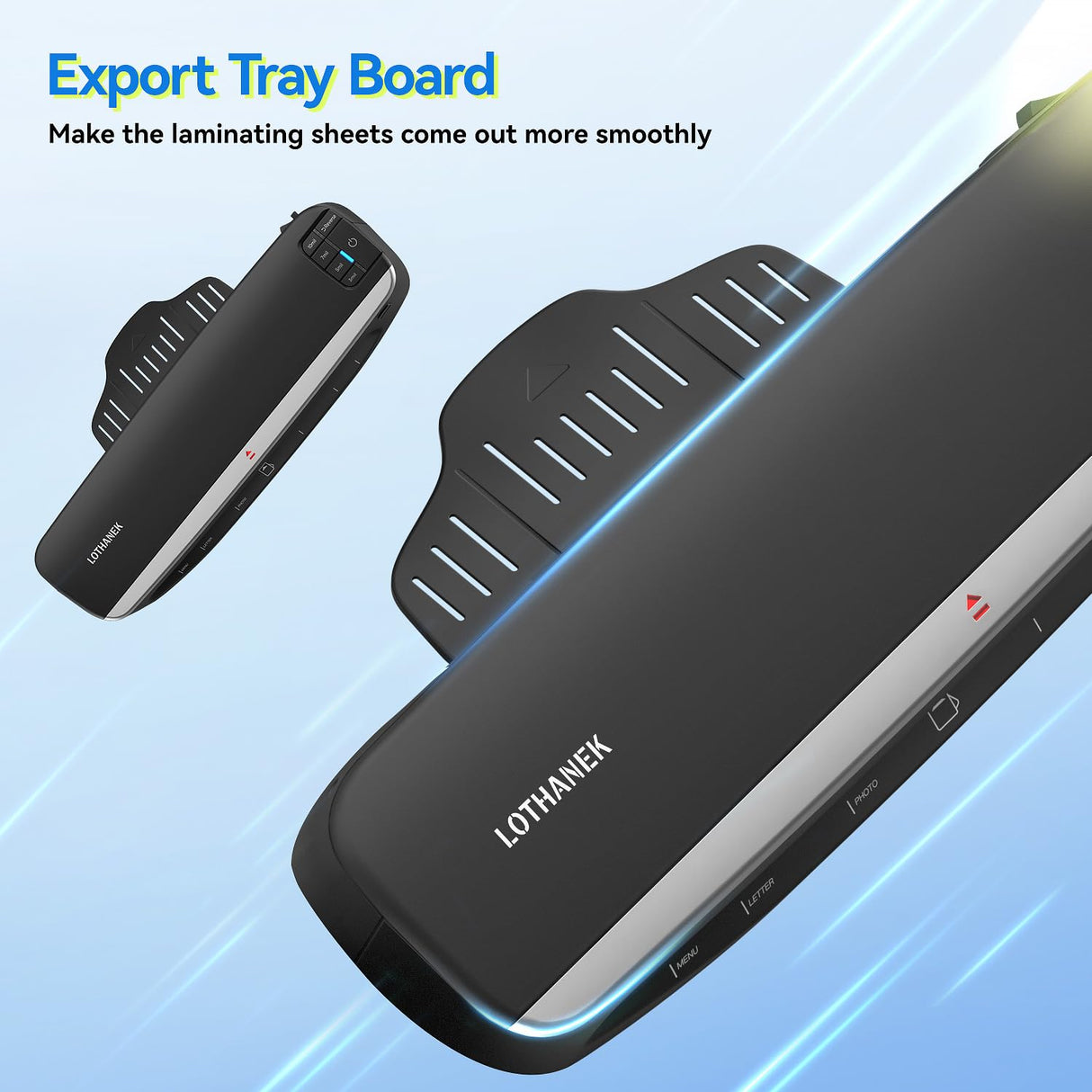 13 inch 4-Roller Laminator Machine, 3-10 Mil 60-Second Warm-up A3 Commercial Laminating Machine with 50 Sheets, LOTHANEK Heavy Duty Thermal Machine for Home, School Office Teacher Use LOTHANEK