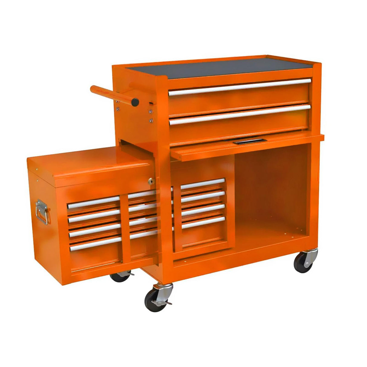 Entcook 8 Drawers Rolling Tool Chest with Drawers, High Capacity Portable Rolling Tool Boxes with Wheels, Lockable Drawers Tool Box Organization and Storage for Garage and Repair Shop Orange Entcook