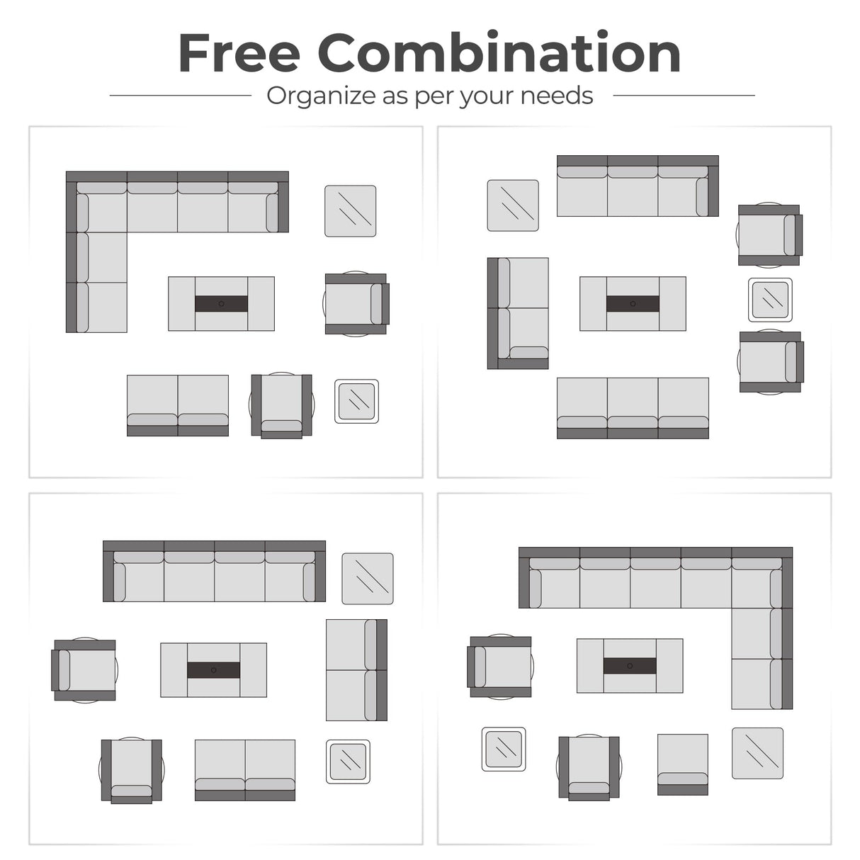 HOOOWOOO Patio Outdoor Sectional Furniture Sofa Set with Fire Pit Table,13 Piece L Shaped Wicker Couch Set with Swivel Chairs,Modern 10 Persons Summer Patio Conversation Set(Black) HOOOWOOO