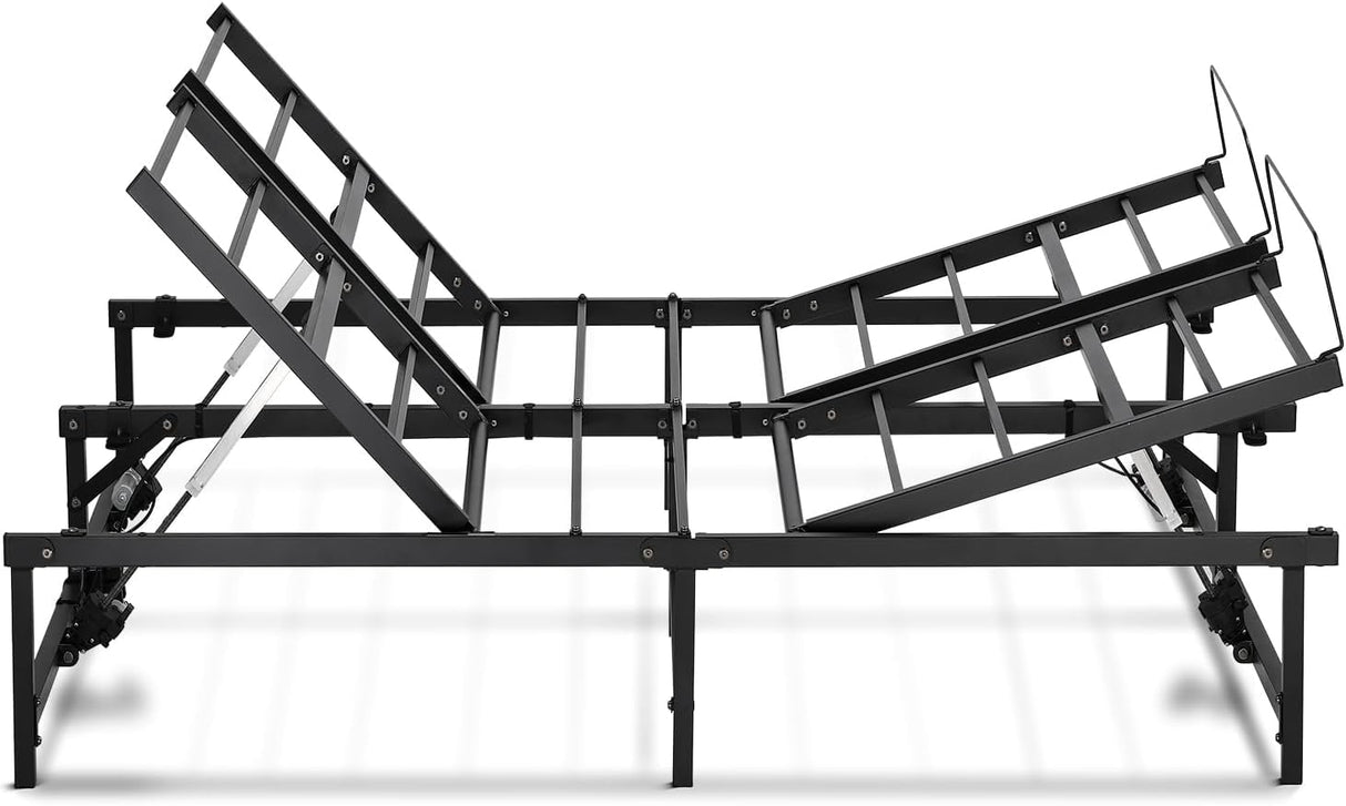 COMHOMA Adjustable Bed Frame Queen, Independent Head and Foot Incline, Adjustable Electric Bed Base with Remote Control, Easy Installation (King (U.S. Standard)) COMHOMA